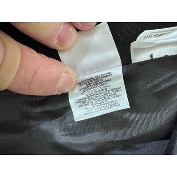 "ANNE KLEIN" Black, Velvet, Biker Jacket ,Lg Gold Hardware ,Zipper Pockets Sz XL - Picture 10 of 12